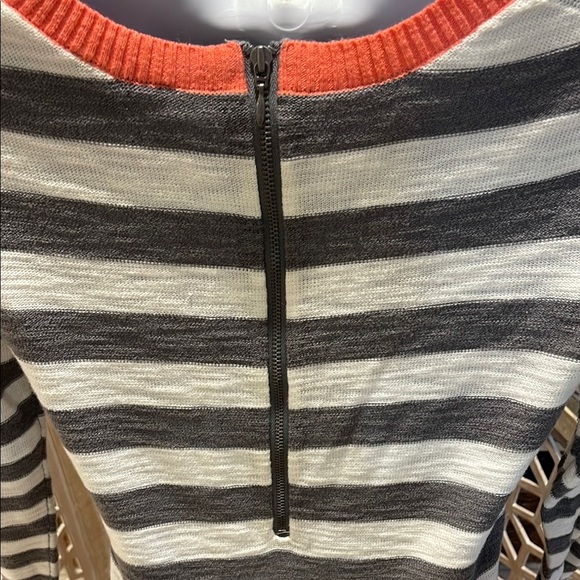 Express Striped Gray and White Color Block Skater Style Dress, Back Zip size S - Picture 9 of 12